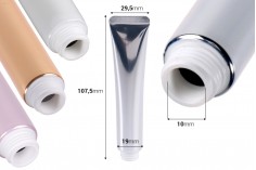 Пластмасова туба 20 ml (широко гърло) с вътрешно алуминиево покритие в различни цветове - 12 бр.