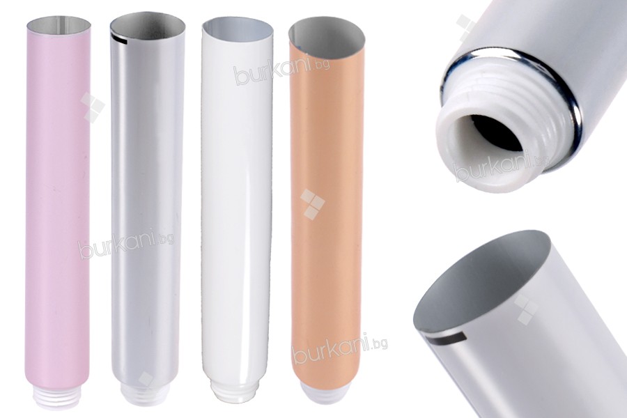 Пластмасова туба 20 ml (широко гърло) с вътрешно алуминиево покритие (изисква термозапечатване) - 12 бр.
