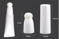 Комплект - гъбичка и пластмасова капачка за туби с тясно гърло - 6 бр. 