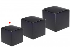 Хартиена опаковъчна кутия (400 гр.) 70х70х83 мм в цвят черен мат - 20 бр.