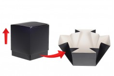 Хартиена опаковъчна кутия (400 гр.) 91х91х112 мм в цвят черен мат - 20 бр.