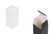 Опаковъчна кутия от черна матова хартия 55x55x125 mm с вътрешен джоб за бутилки с етерично масло 50 ml - 20 бр.