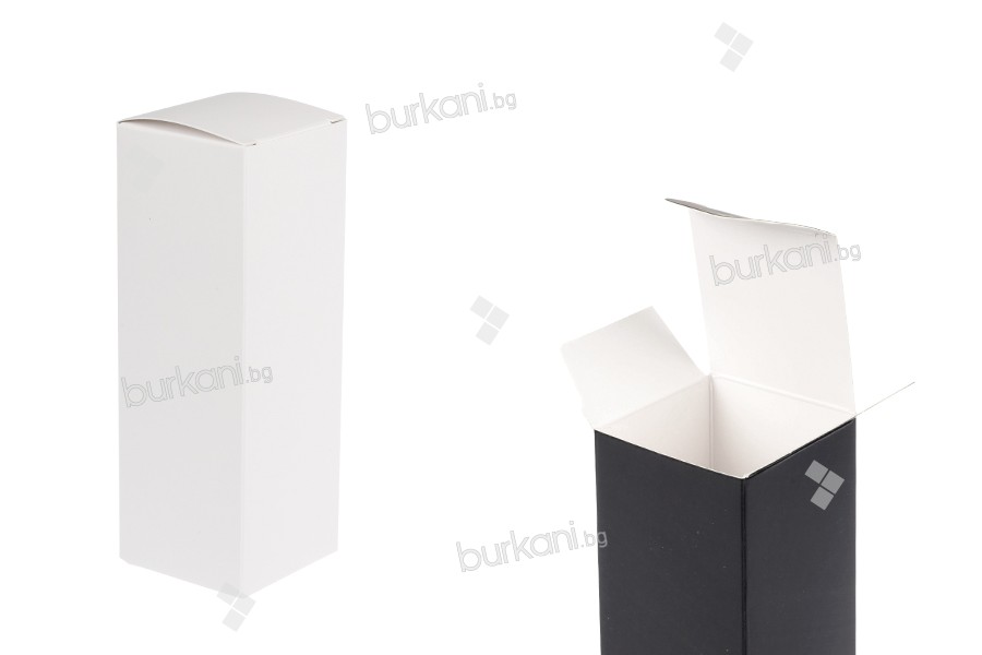 Хартиена опаковъчна кутия 50x50x145 mm с вътрешна вложка за бутилки за етерично масло 100 ml - 20 бр.