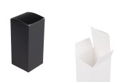 Опаковъчна кутия от бяла матирана хартия 50x50x110 mm с вътрешен джоб за бутилки с етерично масло 30 ml - 20 бр.