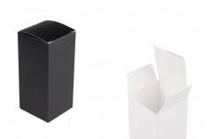 Опаковъчна кутия от бяла матирана хартия 50x50x110 mm с вътрешен джоб за бутилки с етерично масло 30 ml - 20 бр.