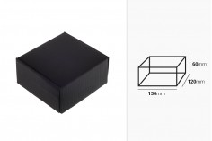 Опаковъчна кутия от черна крафт хартия без прозорец 130x120x60 мм - 20 бр.
