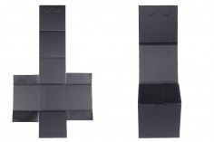 110x110x110 mm siyah renkli, iç köpük cepli, mıknatıslı kapaklı lüks kutu (1105-1-0 kodlu kavanozlar için)