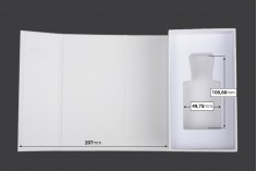 Бяла хартиена кутия с магнитно затваряне 90x160x60 mm (за бутилки от 50 ml код: 315-7-50 и 1110-9-50-1-0)