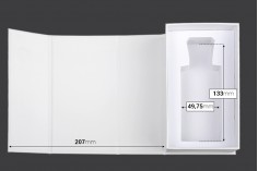90x160x60 mm mıknatıslı kapaklı beyaz karton kutu (50 ml şişeler için kod: 315-7-50 ve 1110-9-50-1-0))