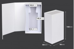 90x160x60 mm mıknatıslı kapaklı beyaz karton kutu (50 ml şişeler için kod: 315-7-50 ve 1110-9-50-1-0))