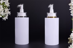 Пластмасова PET бутилка  200 мл с крем помпа (PP24) и капачка - 6 бр