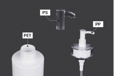 100 ml krema pompalı (PP24) ve kapaklı PET şişe - 6 adet
