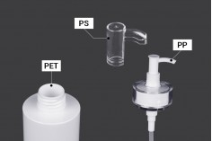 Krema pompalı (PP24) ve kapaklı 150 ml PET şişe - 6 adet
