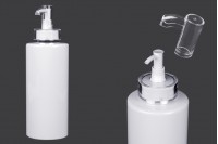 Krema pompalı (PP24) ve kapaklı 200 ml PET şişe - 6 adet