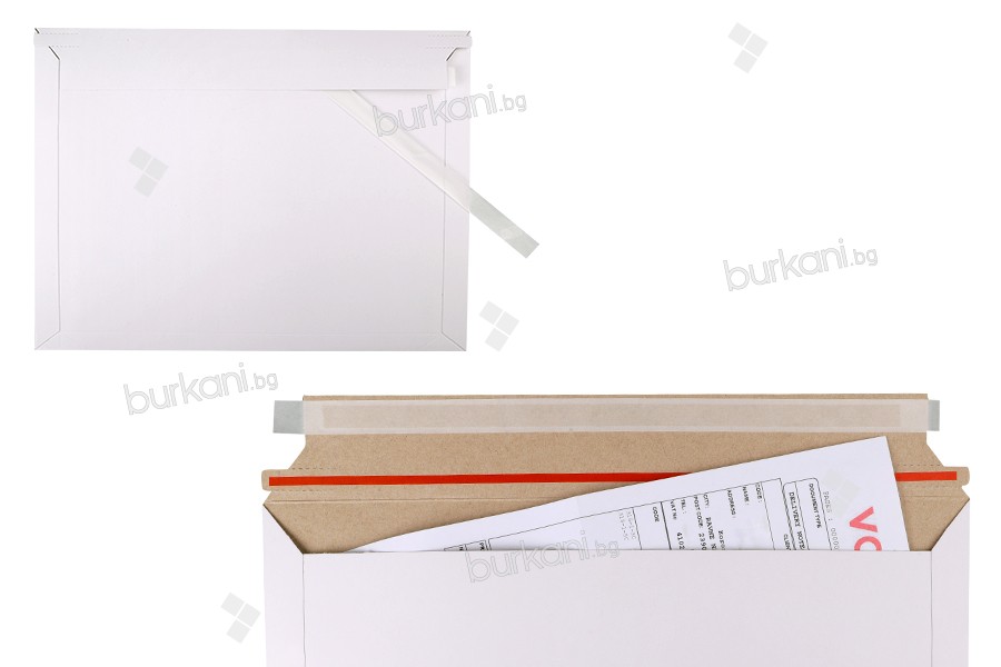 Хартиен плик с размери 320х225 мм (подходящ за формат А4) със запечатваща се лента - 10 бр.