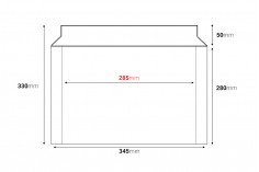 Хартиен плик 345х280 мм със запечатваща се  лента - 10 бр.