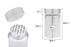 Haplar ve kapsüller için 100 ml'lik kapaklı beyaz plastik kavanoz
