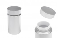 Haplar ve kapsüller için gümüş renkli 180 ml PET plastik kavanoz