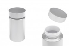Haplar ve kapsüller için gümüş renkli 180 ml PET plastik kavanoz