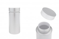 Haplar ve kapsüller için gümüş renkli 120 ml PET plastik kavanoz