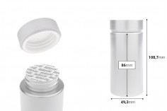 Haplar ve kapsüller için gümüş renkli 120 ml PET plastik kavanoz