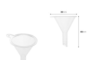 Пластмасова малка фуния 30 mm-изображение_размери