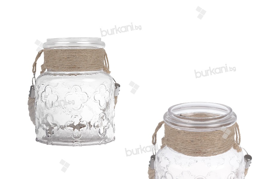 Saplı dekoratif kavanoz  2000 ml 110 x 180 mm