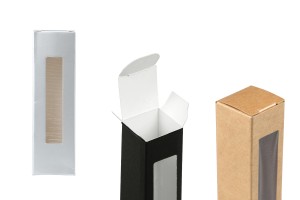 Кутия картонена  с прозорец 25x25x85 мм-изображение_продукт