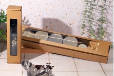  Хартиена крафт кутия с прозорец с размери 55x55x250 mm - 20 бр.