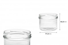 225 ml şeffaf cam kavanoz (T. O 82)