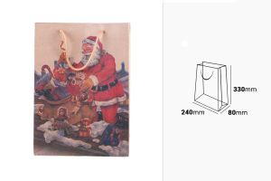 Коледни подаръчни торбички с размери  240x80x330-изображение_размери