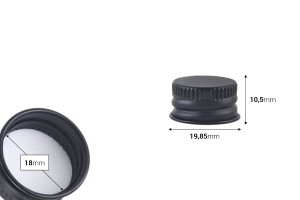 Алуминиева винтова капачка с размер 18x10.5 в 4 цвята-изображение_размери