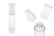 Прозрачна пластмасова бутилка Airless за крем  50 ml