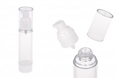 Прозрачна пластмасова бутилка Airless за крем  50 ml