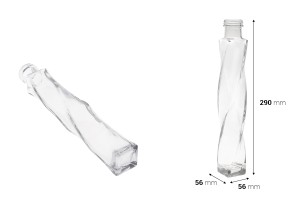 Стъклена бутилка с размери 56x290 - 320 ml-изображение_размери