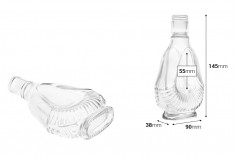 Стъклена бутилка с размери 90x38x145 - 130 ml