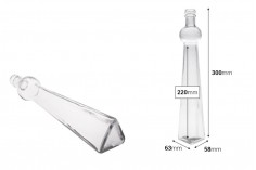 Стъклена бутилка с размери 63x58x300 - 260 ml