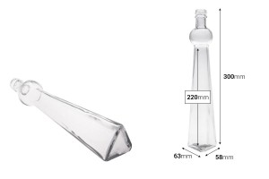 Стъклена бутилка с размери 63x58x300 - 260 ml-изображение_размери