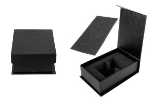 Черна луксозна кутия  с размери 139x89x45 mm за бутилки за парфюм-изображение_продукт