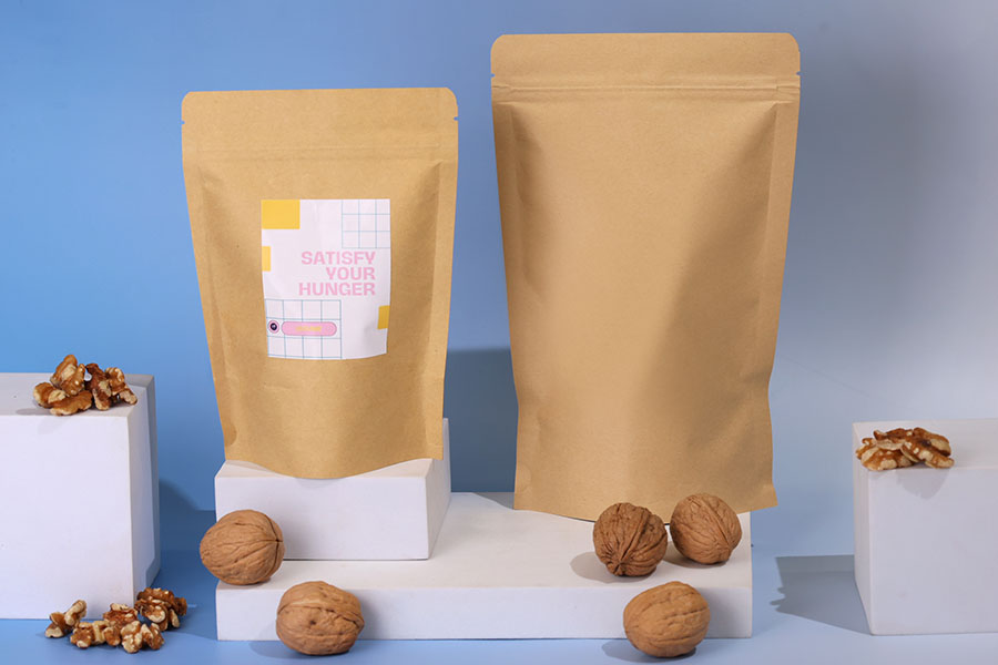 Опаковка тип Doy Pack с "цип" затваряне, с вътрешна алуминиева облизовка. с размери 150x40x240 mm - 50