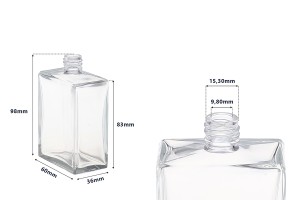 Квадратна бутилка за парфюм 100 ml 30/100 (18/415)-2