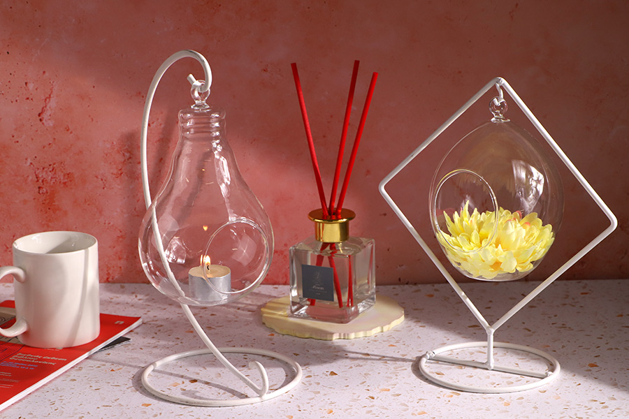 Стъклен декоративен свещник Лампа-изображение_група