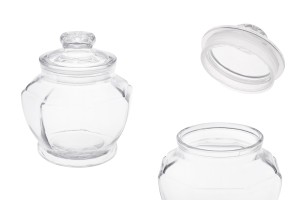 Стъклен съд 1800 мл със стъклен капачка 180x194 mm-изображение_продукт
