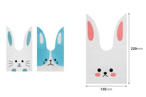 Пластмасови торбички за сладкиши 135х220 - 50 бр/пакет-изображение_размери