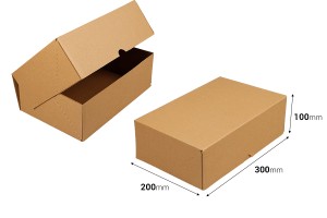 Картонена кутия 300x200x100 мм 3-слойна с автоматично сглобяване (№ 80) - 25 бр.-изображение_размери