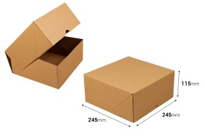 Картонена кутия 245x245x115 мм 3-слойна с автоматично сглобяване (№ 90) - 25 бр.-изображение_размери
