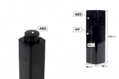 Пластмасова акрилна черна опаковка тип Airless 30 ml 