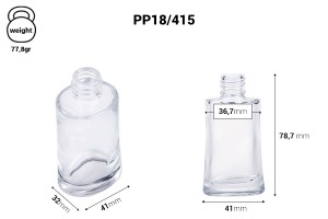 Бутилка за парфюм 30 мл Овал 4/30 (18/415)-изображение_размери