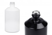 Стъклена цилиндрична бяла или черна бутилка 500 мл 