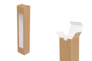 Кутия от крафт хартия (350gsm) 50x40x250 мм с прозорец - 20 бр.-изображение_продукт